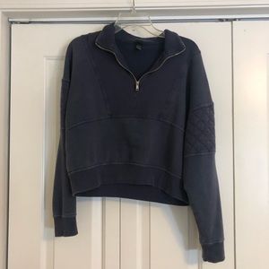 Blue Crop Zip Up Wild Fable Sweatshirt, Size S